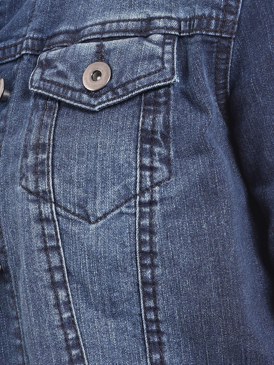 mansicollections dark blue button holes denim jacket for women