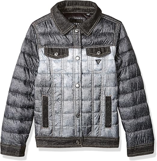 black guess bubble coat