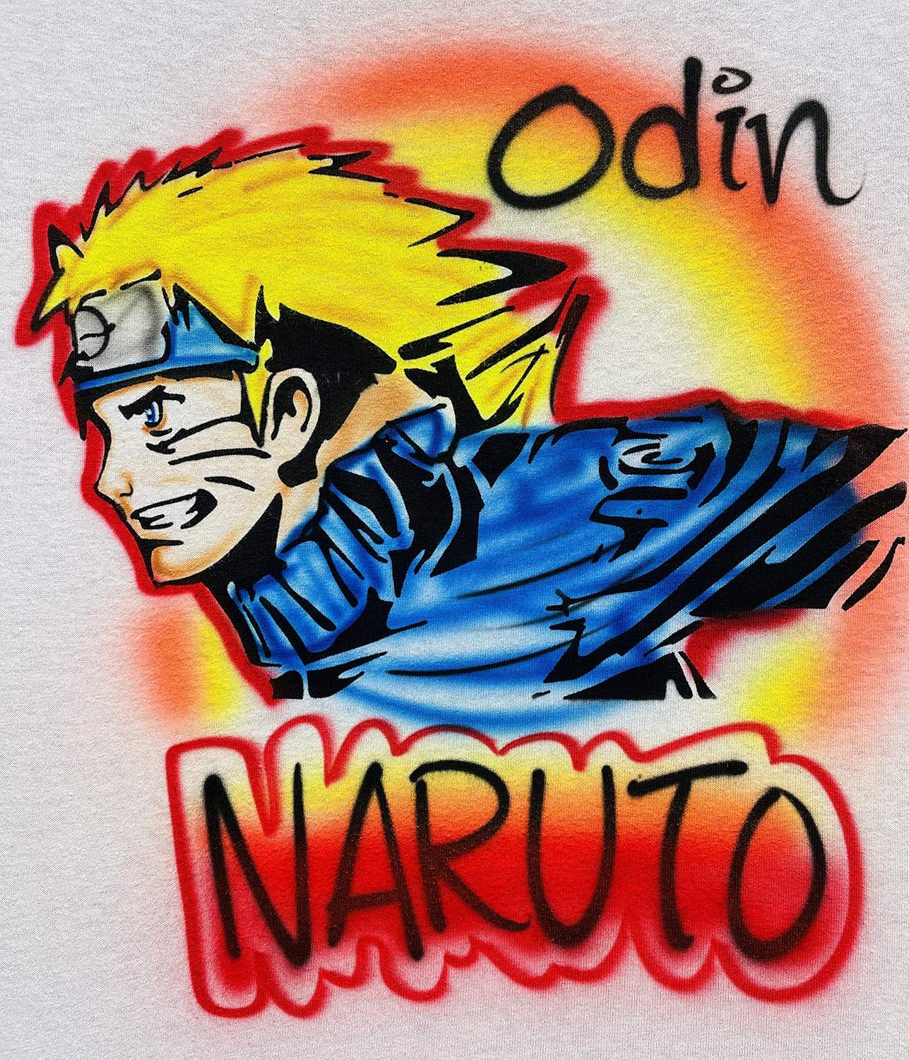 Airbrush Naruto Japanese Anime Ninja Name Design Hoodie Sweatshirt Tops Tees New Listing Www Klevering Com