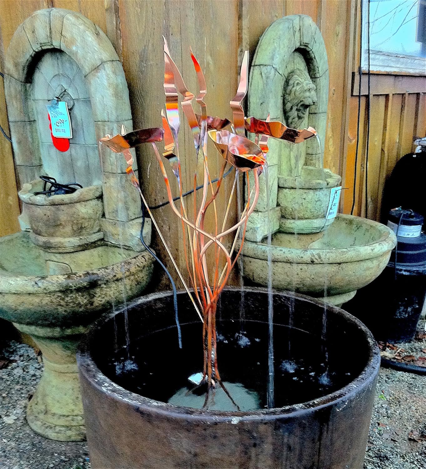 Copper Leaf Fountain Handmade
