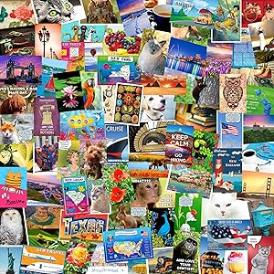 POSTCARD SET of 50 cards. Post card variety pack of random assortment of 50 mixed postcards. Made in USA.