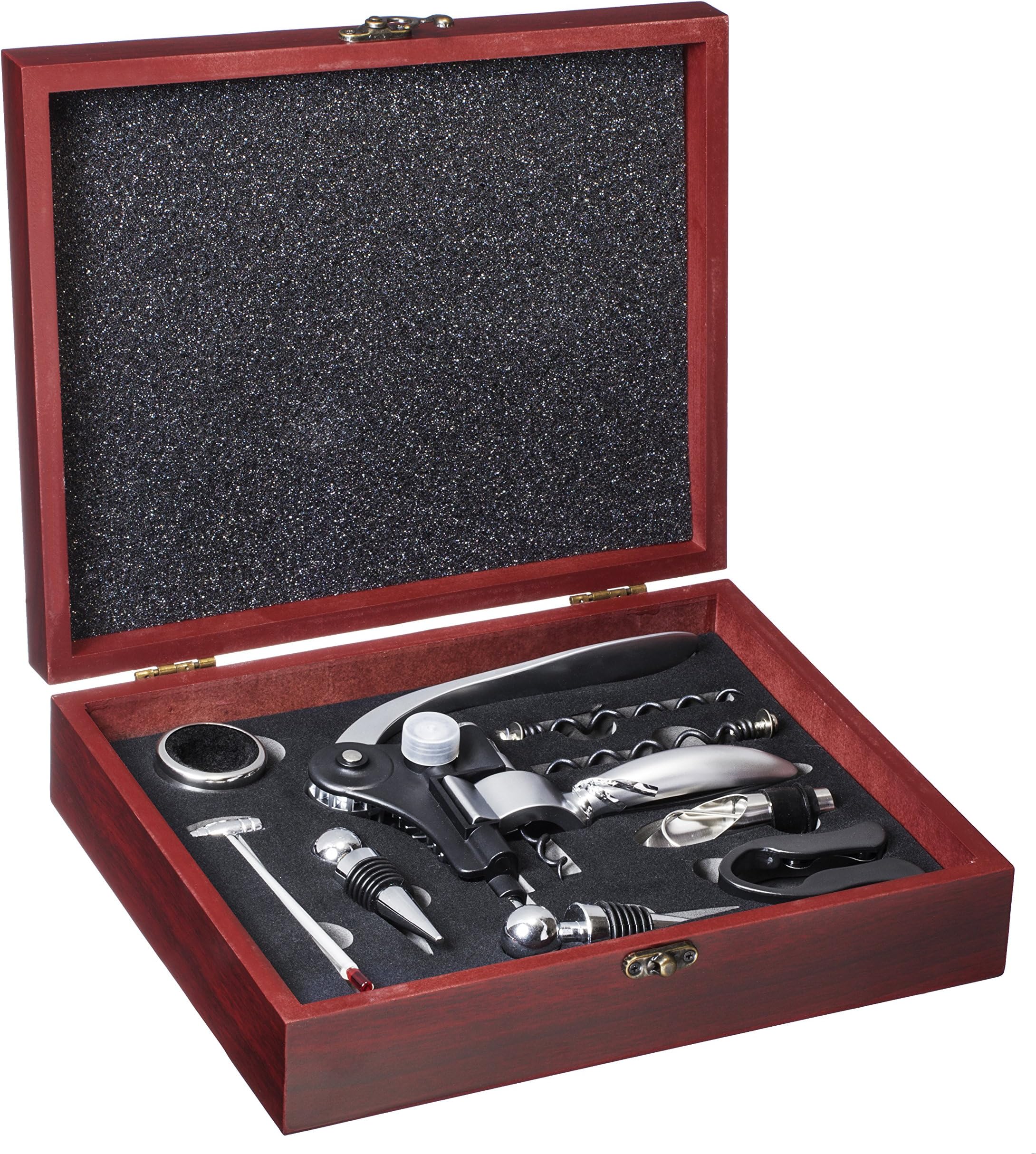Best Rabbit Sommelier Wine Opener Set by Bluwhale Includes Rabbit Corkscrew and Aerator in a Sophisticated 9-Piece Presentation Box. Unique Gift Idea For Wine Lovers