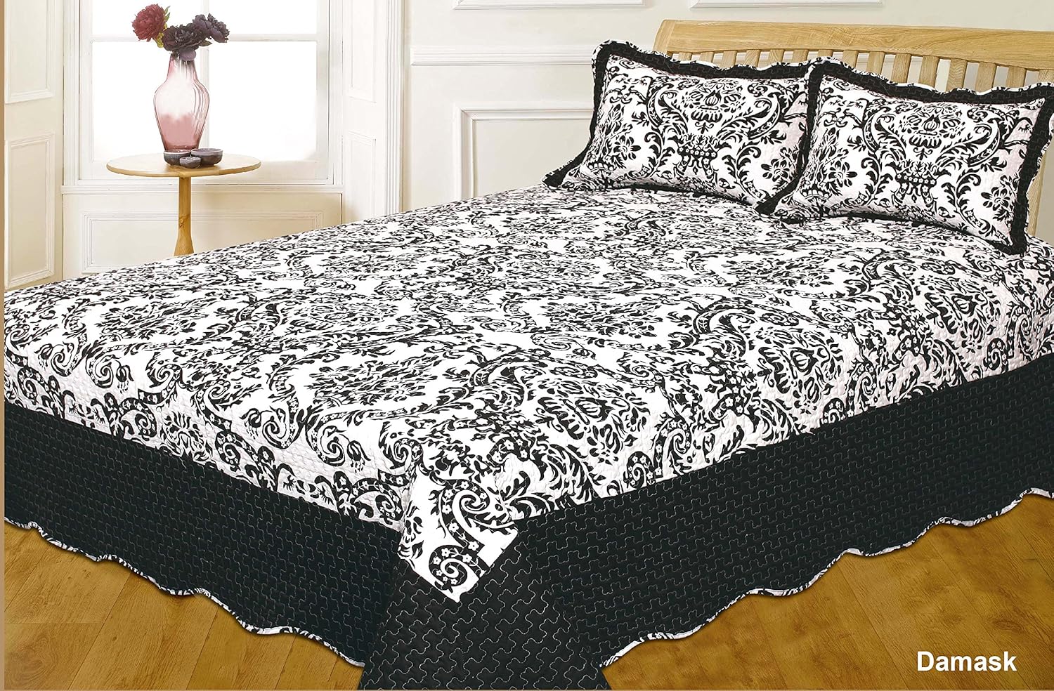 Luxury Vintage Floral Patchwork Bed Cotton 3pcs Quilt/Duvet Bedspread