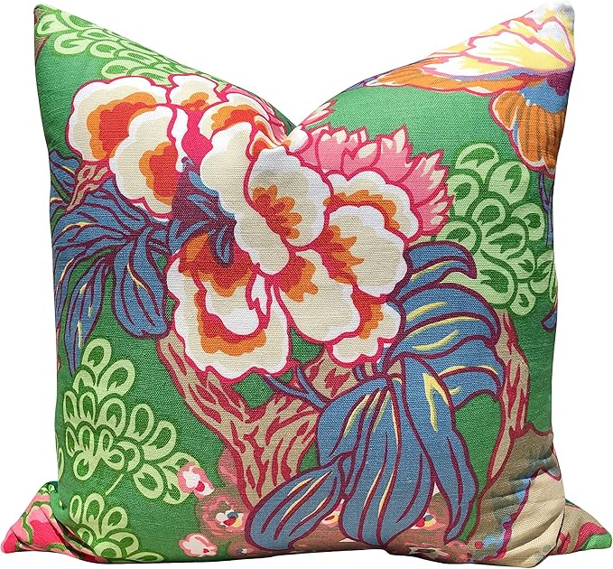 Mrt43Hutt Thibaut Honshu - Almohada de Chinoiserie con diseño Floral