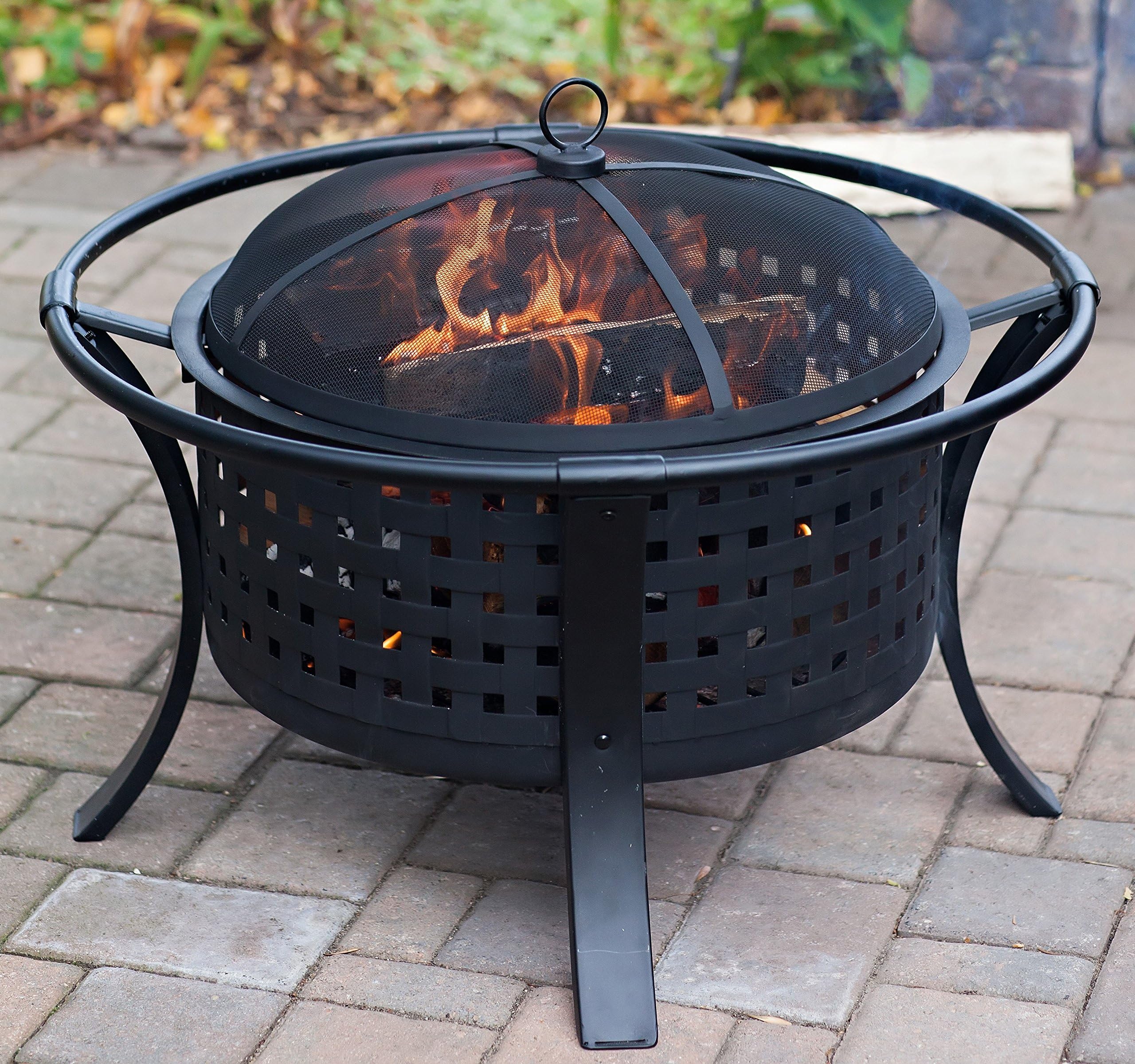 The Kindred Backyard Fire Pit Round 30'' Diameter (22'' Fire Bowl) Heavy Duty Steel Outdoor Fire Pit