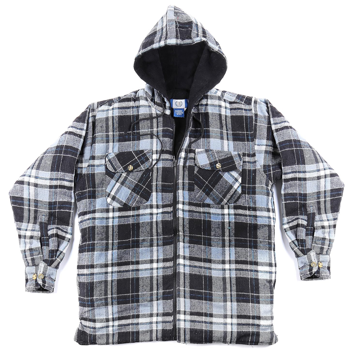 quilted flannel shirt with zipper