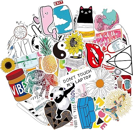 Amazon Honch かわいいピンクのステッカーパック 46枚 スーツケース ピンク 美的ステッカー ビニールデカール ティーンズ ガールズ ノートパソコン バンパー ヘルメット Ipad 車 荷物 ウォーターボトル Honch 家電 カメラ