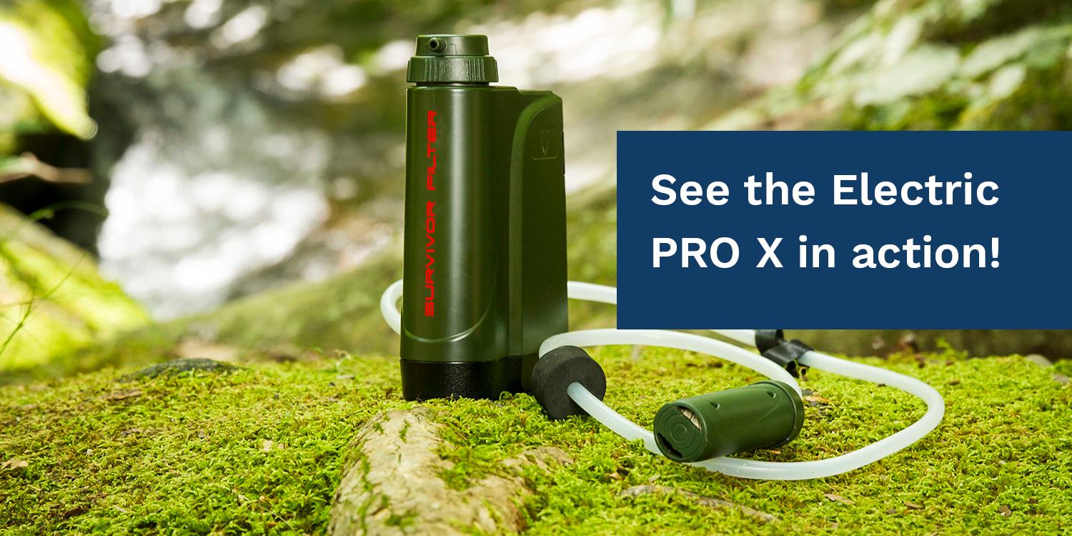 Survivor Filter Pro X Electric Water Purifier Survival Filter 99.999