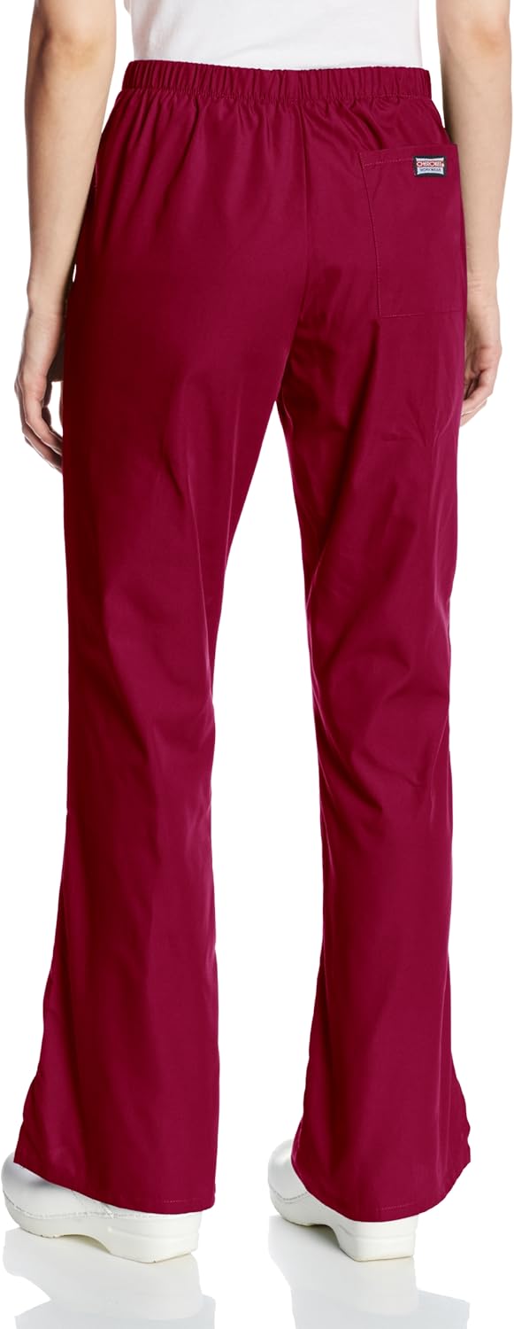 Cherokee Women's Flare Leg Drawstring Scrub Pant: Medical Scrubs Pants: Clothing