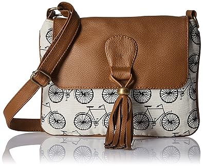 Kanvas Katha Women Sling Bag (Black and White)(KKSNJQ015)