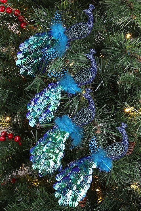 Christmas Concepts 20cm Peacock Decoration With Jewelled Tail