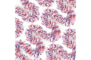 OCTERIC 50FT Patriotic Tinsel Garland Hanging Streamers Decorations 4th of July Independence Day for Tree Stairs Mantle Hanging Oranment Outdoor Indoor Party Supplies (Red)