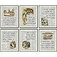 97 Decor Alice Decor - Wonderland Poster Set, Vintage Alice Dictionary Quotes Wall Art Print, Alice Painting Artwork Home Decorations for Bedroom (8x10 UNFRAMED)