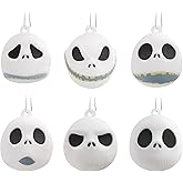 Hallmark Mini Disney Tim Burton's The Nightmare Before Christmas Ornaments (Jack Skellington Heads, Set of 6) Tiny Ornaments for Tabletop Tree