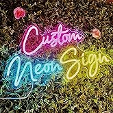 Custom Neon Sign,Neon Sign Customizable for Wall Decor,Birthday Gift, Gifts for girl,Girlfrend, christmas,Wedding,Party,Bar,Salon,Personalized Family Name ligh for Bedroom Decor