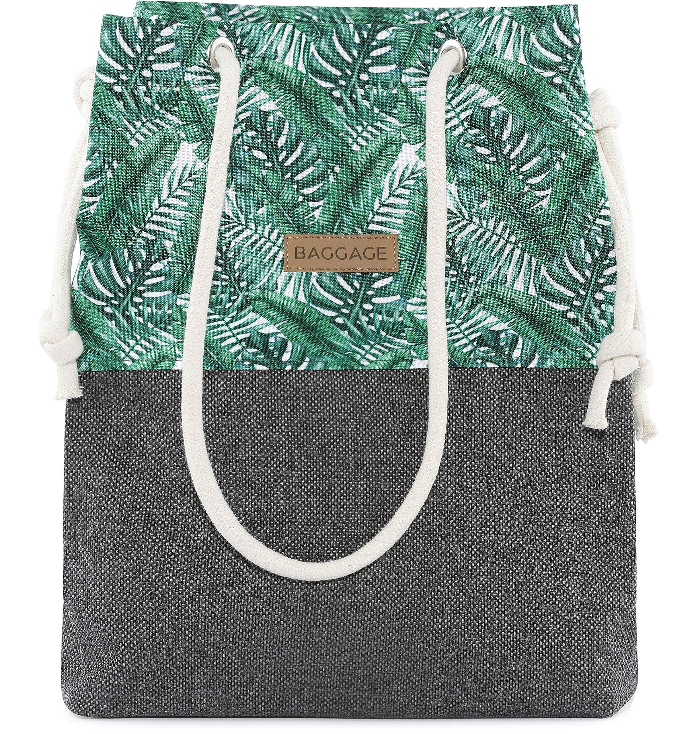 Ladeheid Women's Bag LABG08 (Palm Leaves/Dark Grey-21)