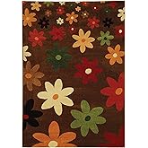 SAFAVIEH Porcello Collection Area Rug - 5'3" x 7'7", Assorted, Floral Design, Non-Shedding & Easy Care, Ideal for High Traffi