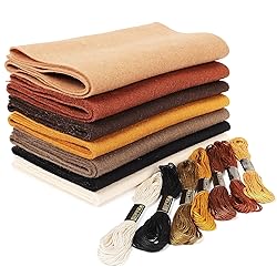 Brown Soft Felt Fabric Sheets: ZAIONE 7 Rolls