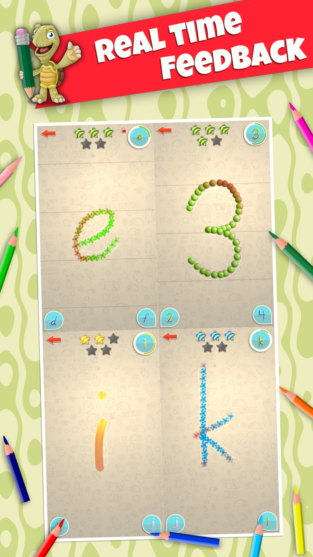 Letrakid writing abc 123 for kids handwriting alphabet letters