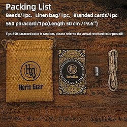 HorixGear HG619 Titanium Paracord Bead - 1 Pcs