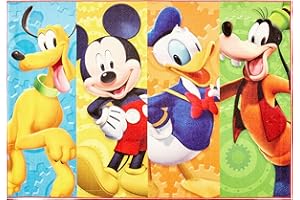 Gertmenian Disney Mickey Mouse Club House Friends Area Rug for Children & Teens Kids Home Decor for Girls & Boys 4x6 Large, Multi, 31117