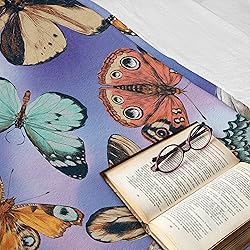 Ambesonne Butterfly Throw Blanket, Bohemian