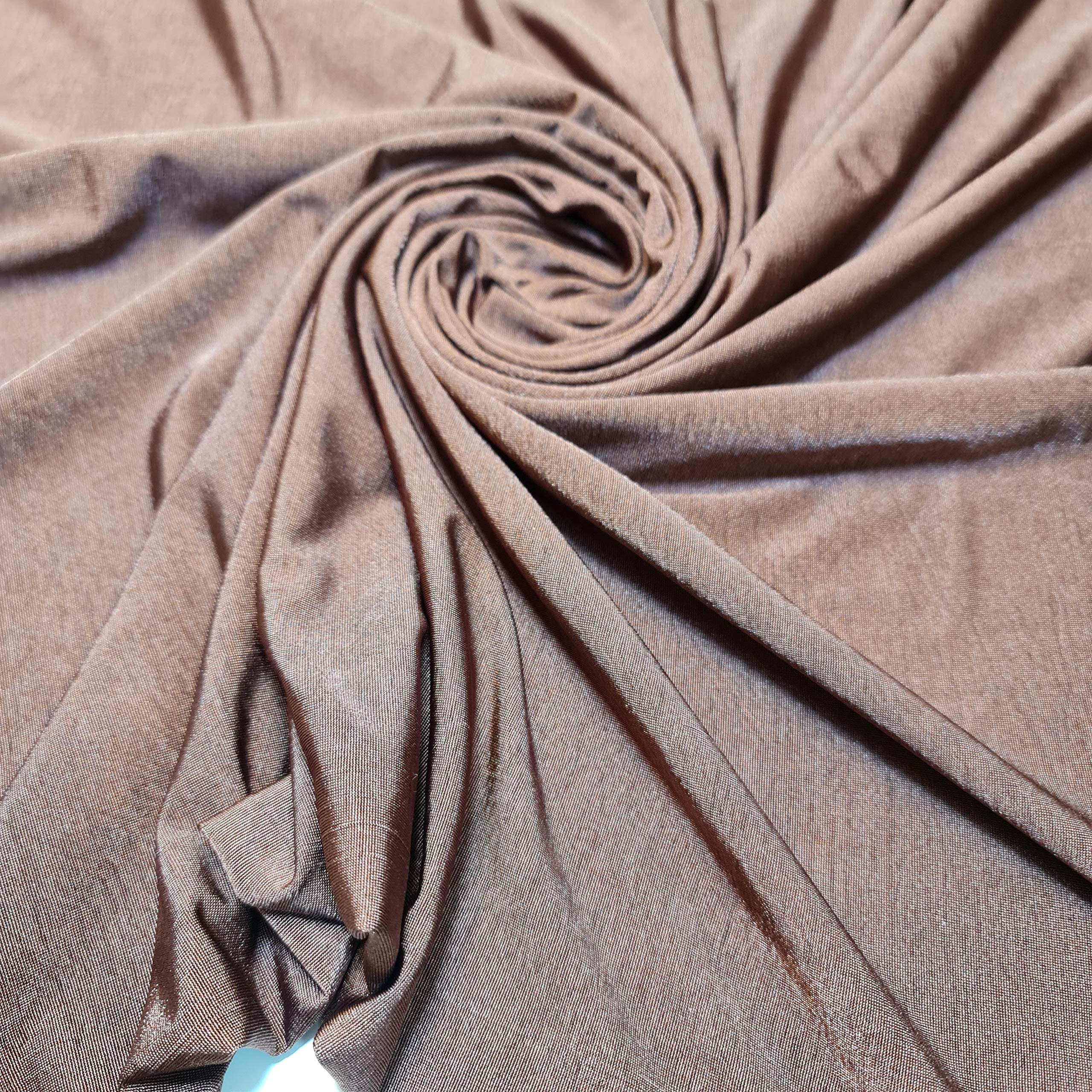 2 Meter 100% Elastane Interlock 4 -Way Stretch Spandex Jersey Swimwear Dress Fabric 58" (Brown)