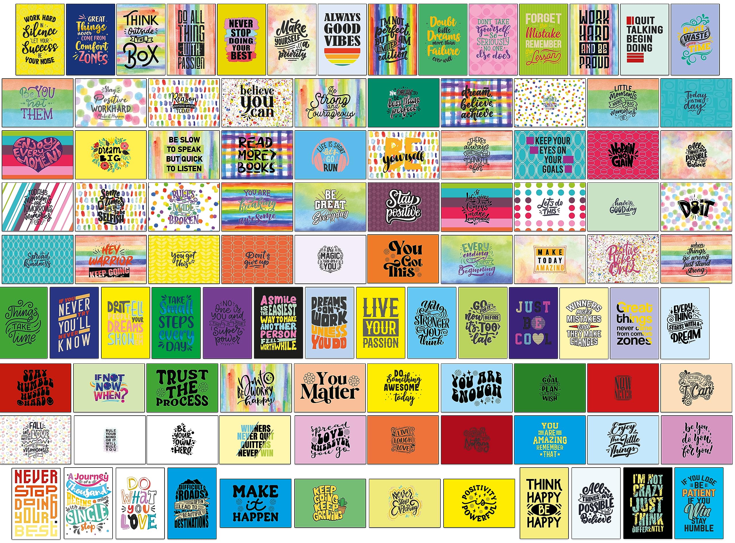 the lazy panda card company 100 Motivational and Inspirational Postcards - 100 Different Designs (100 Motivation)