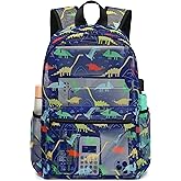CAMTOP Mesh Backpack Kids Boys Girls Bookbag See Through Preschool Kindergarten Backpacks Casual Daypack for School Beach Travel Swim(Age 3-8 Years,Dinosaur)