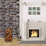 Relaxdays Firewood Rack Steel Anthracite Log Storage Indoor Outdoor 150x40cm view 2
