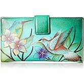 Anna by Anuschka Women's Hand Painted Genuine Leather Two Fold Organizer Wallet