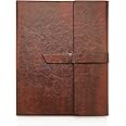 Gallaway Leather Padfolio Portfolio Folder – Slim Portfolio Notebook & Business Card Holder for 8.5x11 In. Note Pads, Legal P