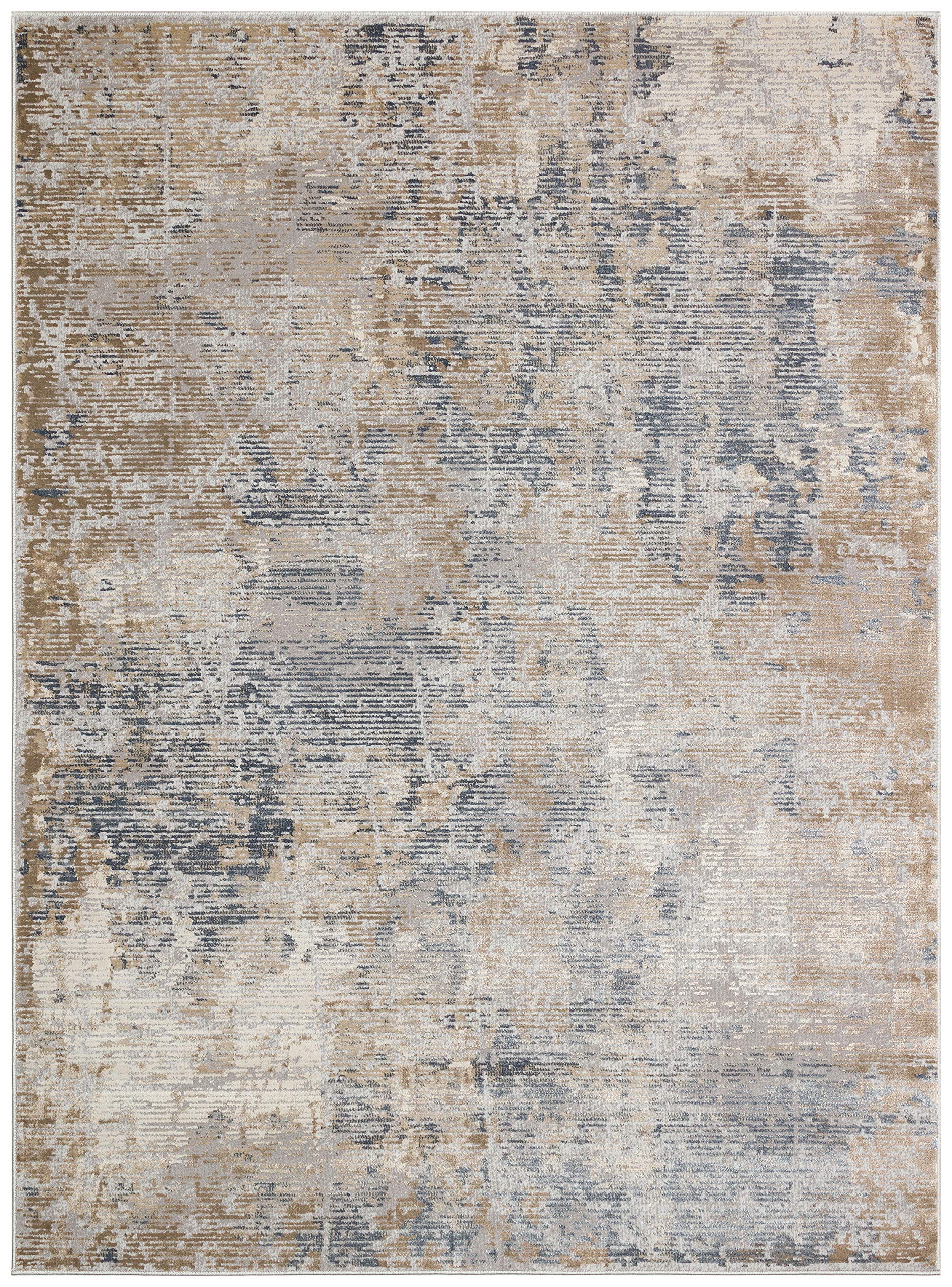 FLOOR COUTURE LOOMS, POLLO Area Rug, 290cm x 200cm - Abstract Pattern, Grey POLL102