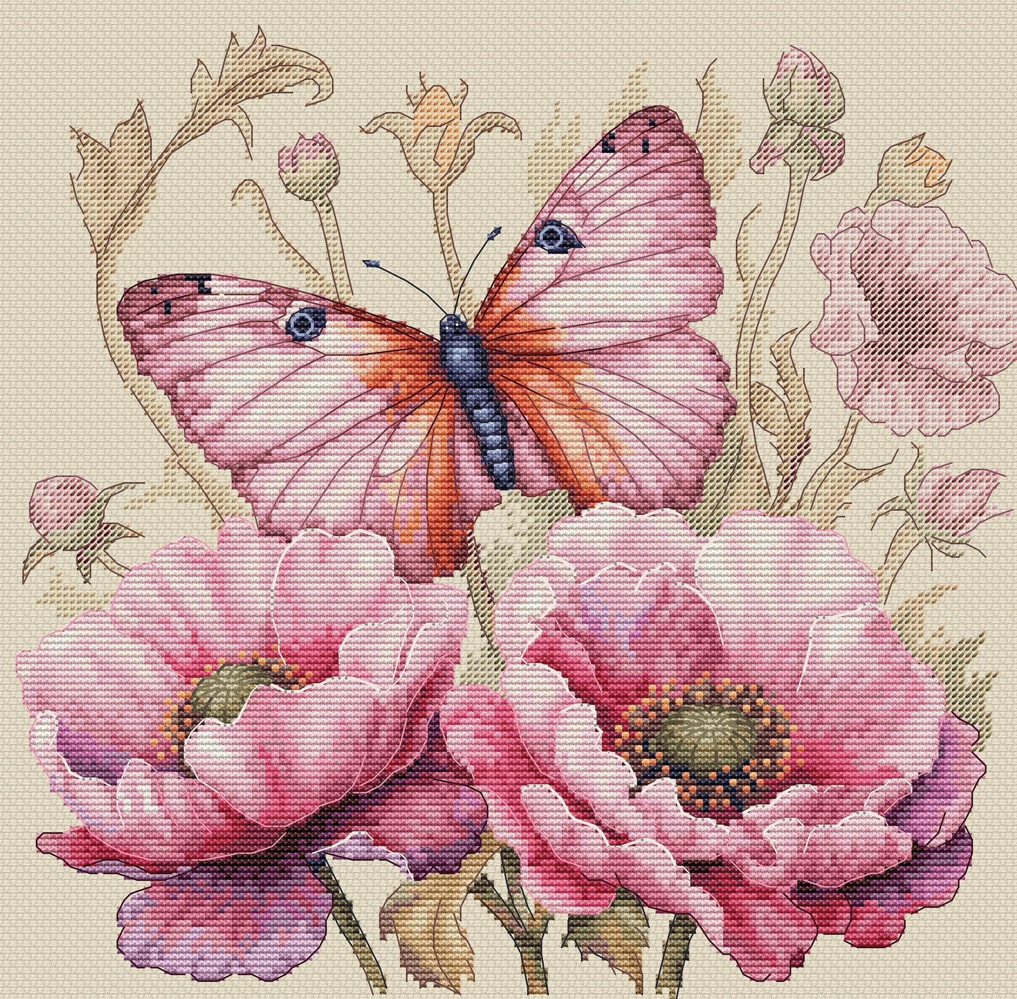 Luca-S Cross Stitch Kit Dream Nature, B7032, Counted Cross Stitch Kit for Adults, Needlecraft and Embroidery Kit