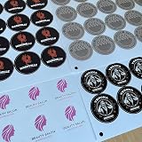 Paradise Print Round Customised Labels 37mm Matt Gloss Kraft Polyester view 4