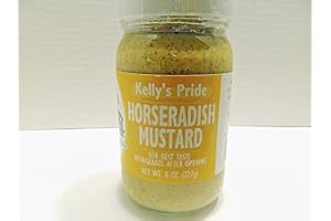 J. R. KELLY CO Horseradish Mustard, Kelly Pride, 8 oz, Made from 100 percent fresh grated horseradish roots