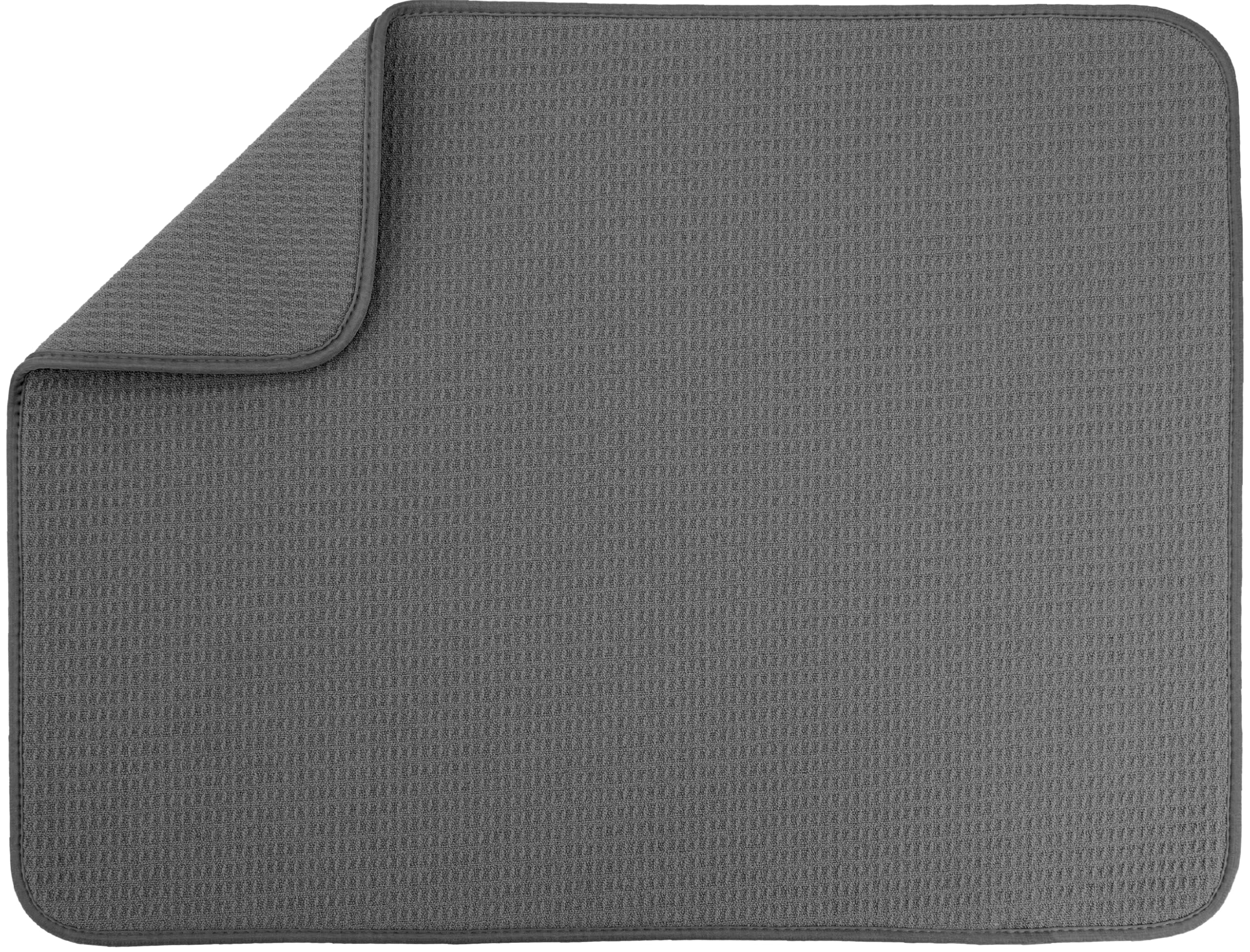 S&T INC. Dish Drying Mats, Polyester, Charcoal, 24 Inch x 24 Inch — image 1