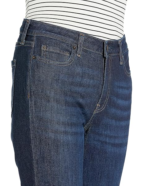 AMAZON ESSENTIALS WOMEN’S JEANS, MID RISE STRAIGHT LEG STYLE, DARK WASH, SLIM FIT