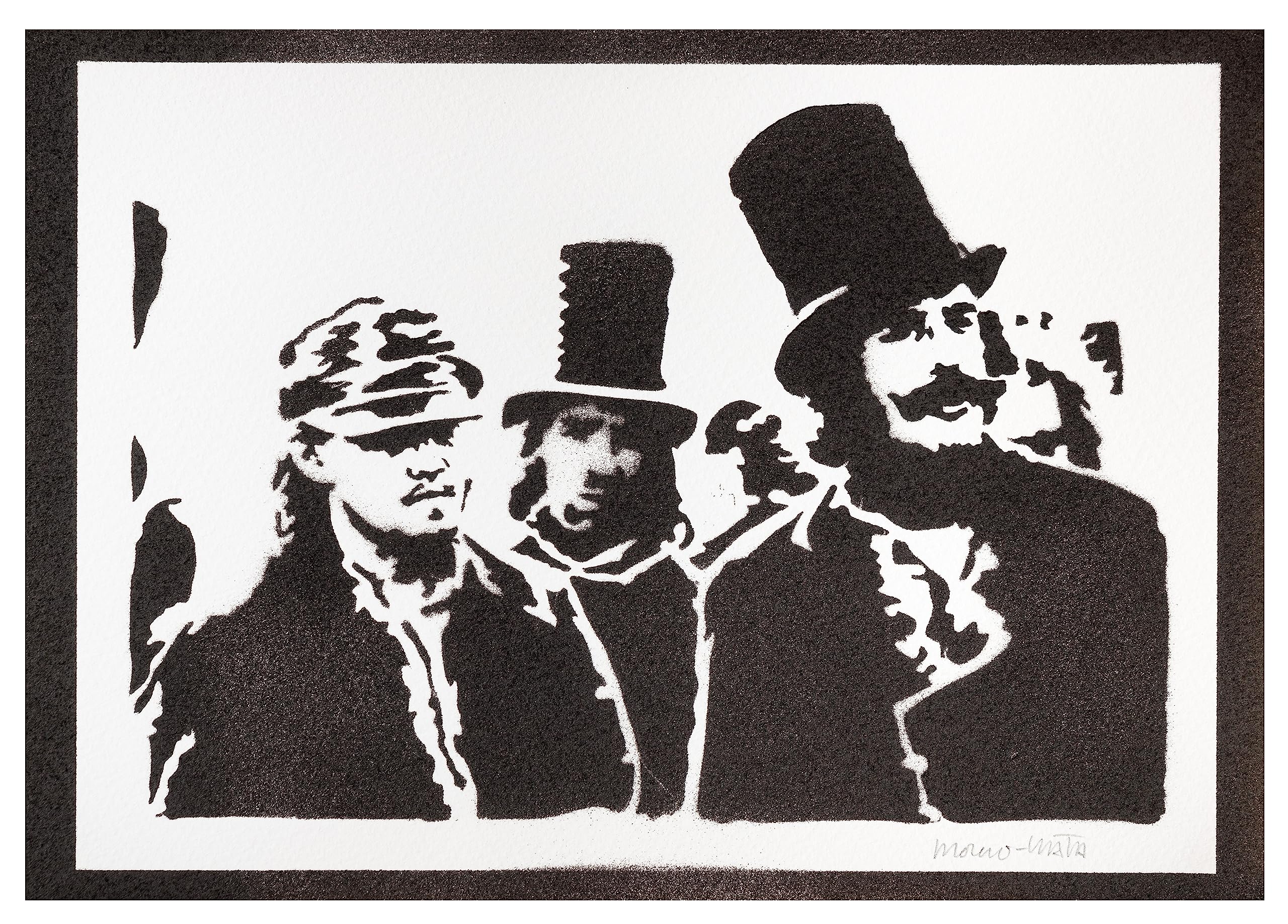 moreno-mata Real Handmade Graffiti Gangs of New York Films Poster Room Decor Home Wall Art Decoration Bedroom Gifts for Men and Women