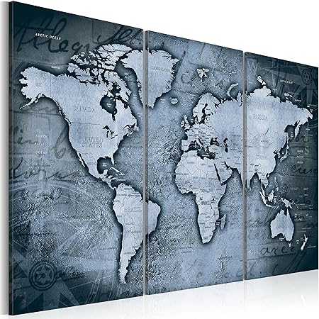 Quadro Mappa In Sughero Mondo Dell Acquerello Quadri Di Sughero