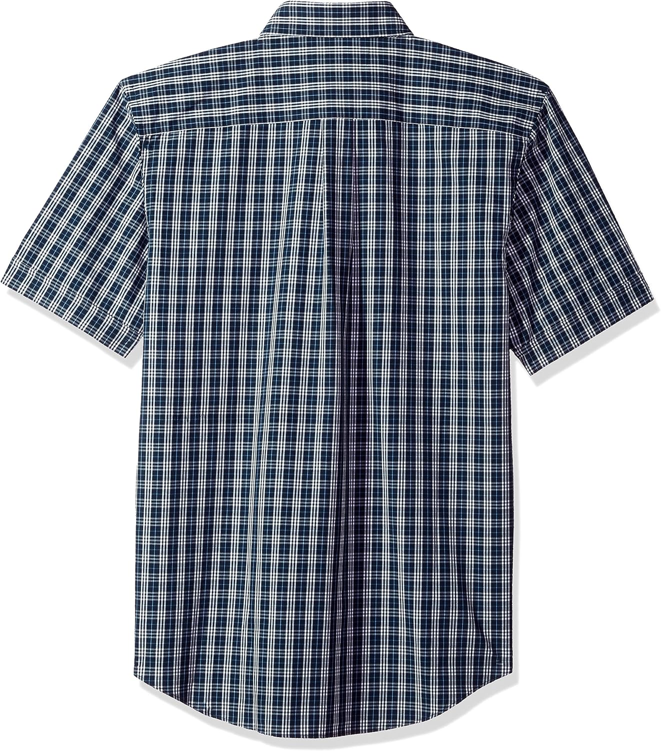 Arrow Men's Big and Tall Hamilton Poplins Short Sleeve Button Down Plaid Shirt: Clothing