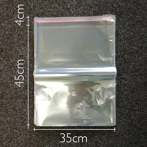 TaylorHe Pack of 100 Large (A3+) Self Seal Clear Cello Bags