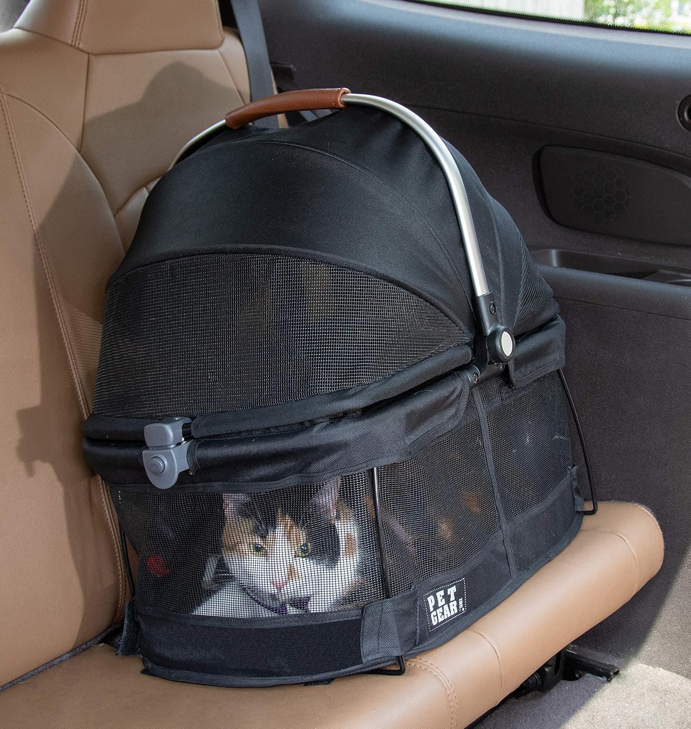 Pet Gear View 360 Pet Carrier & Car Seat for Small Dogs & Cats with Mesh Ventilation for Easy Viewing, Black - 360 : Pet Supplies