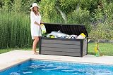 Keter Universal Storage Brushwood Box 455 Litre Anthracite Grey Outdoor Garden view 3