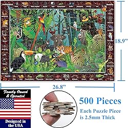 Think2Master Colorful Rainforest Jungle 500 Pieces