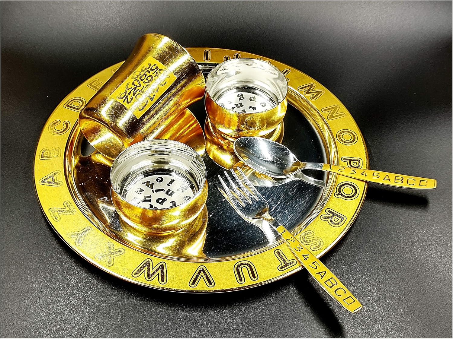 Buy BENGALEN Gold & Silver Plated Dinner Set for Gift Baby Rice