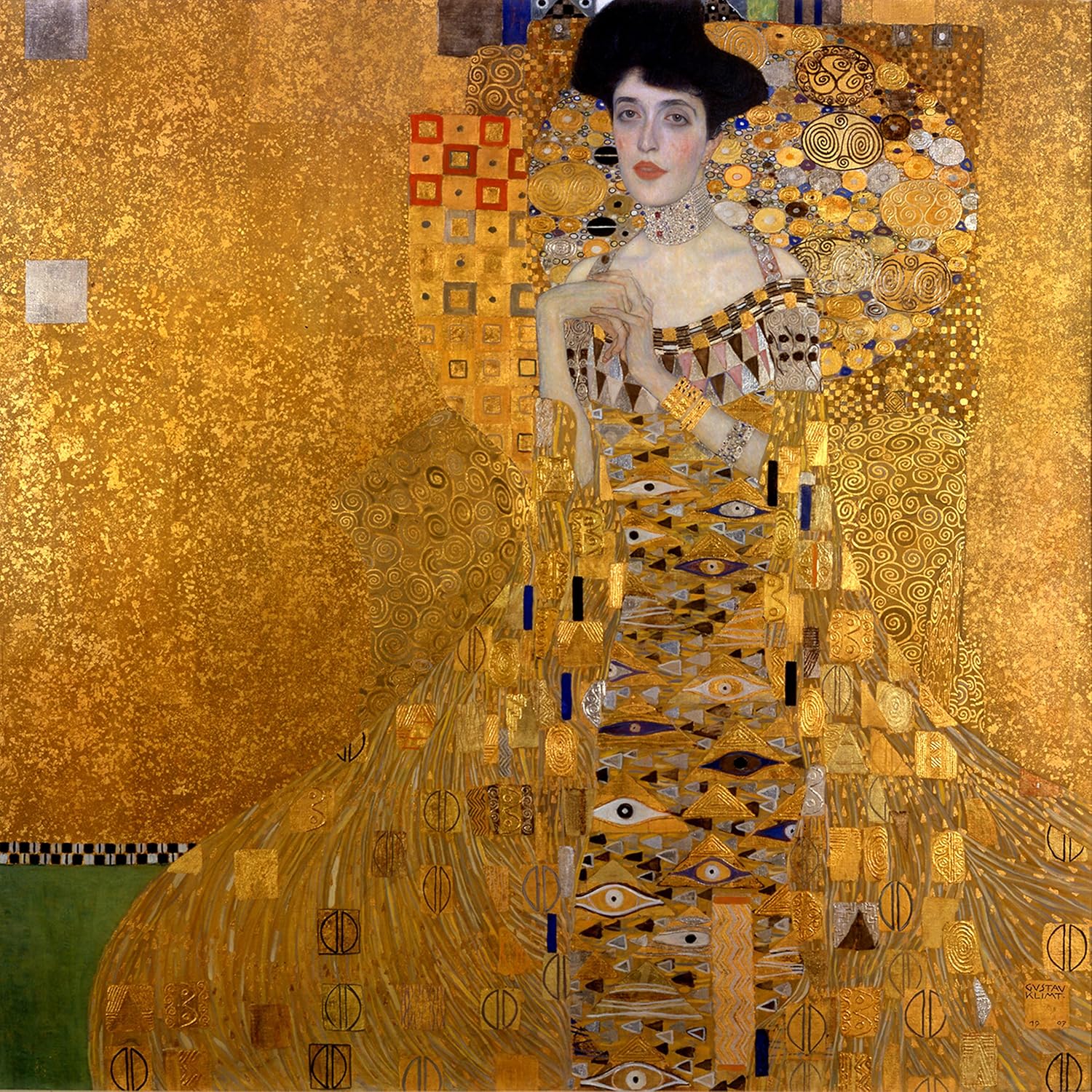 Portrait of Adele by Gustav Klimt Tile Mural Kitchen Backsplash Marble Ceramic