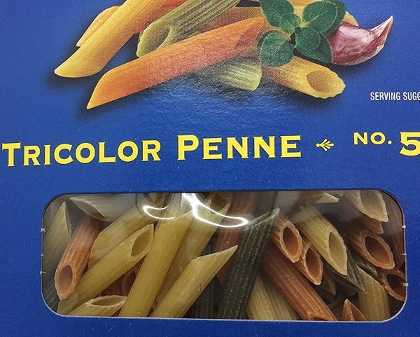 RONZONI TRICOLOR PENNE NON GMO 12 OZ. PACK OF 3.