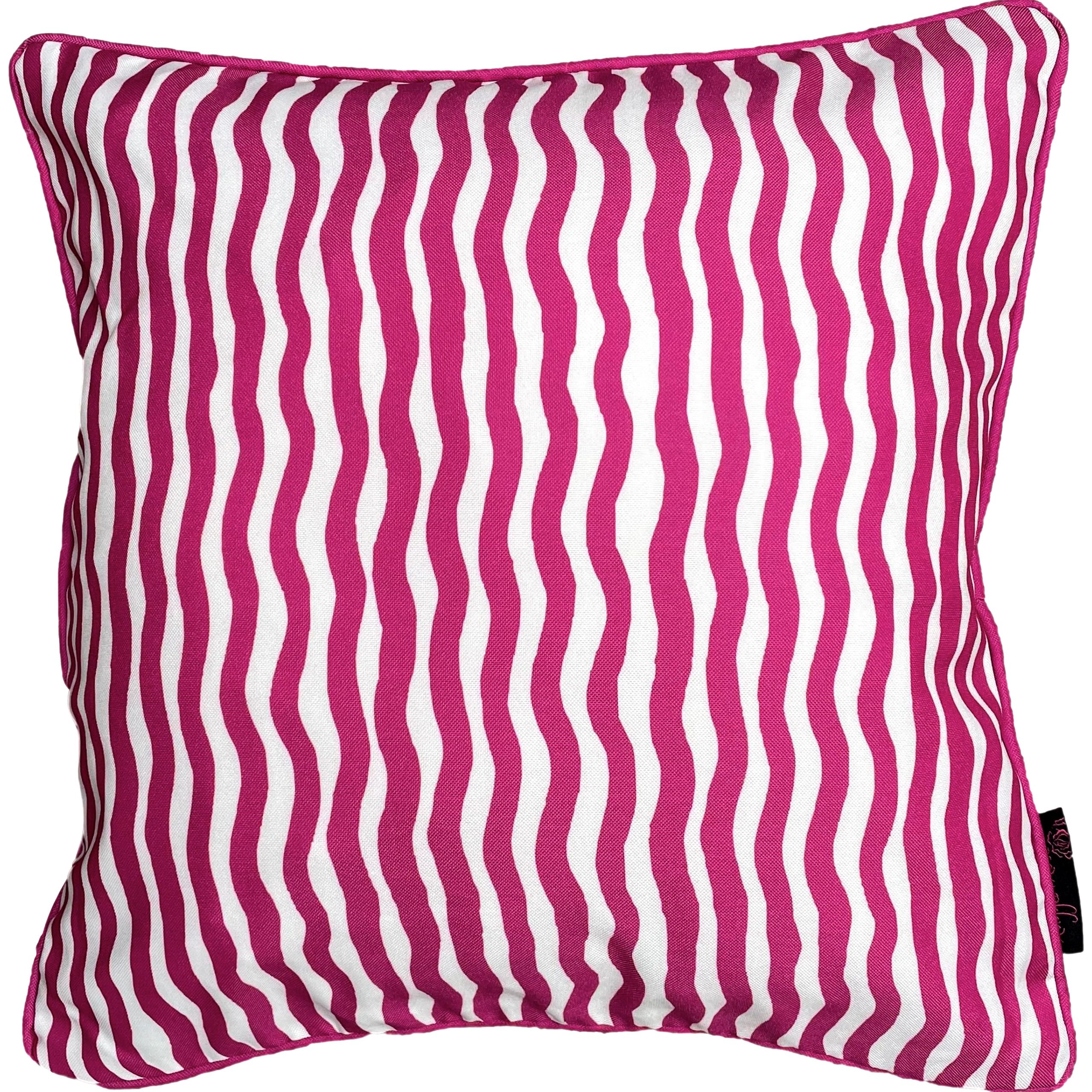 Ragged Rose Showerproof Garden Cushions- 44 cm x 44 cm Printed Stripe Sofa & Outdoor Cushions for Garden & Patio - Non-Fading & Reversible โ image 1