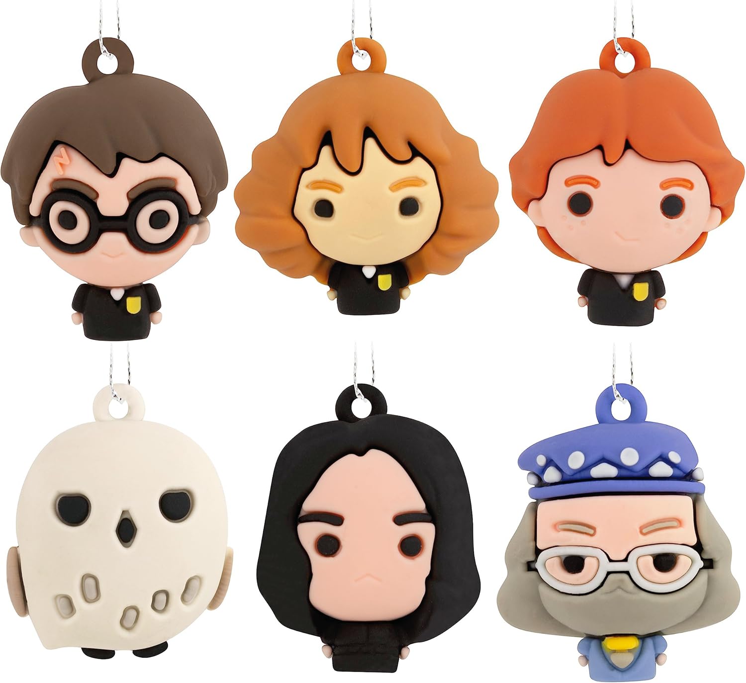 Ornaments - Hallmark Harry Potter and Friends Miniature Christmas Ornaments,Plastic, Set of 6 (0002HCM9230)